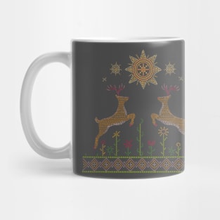 retro knitted deers Mug